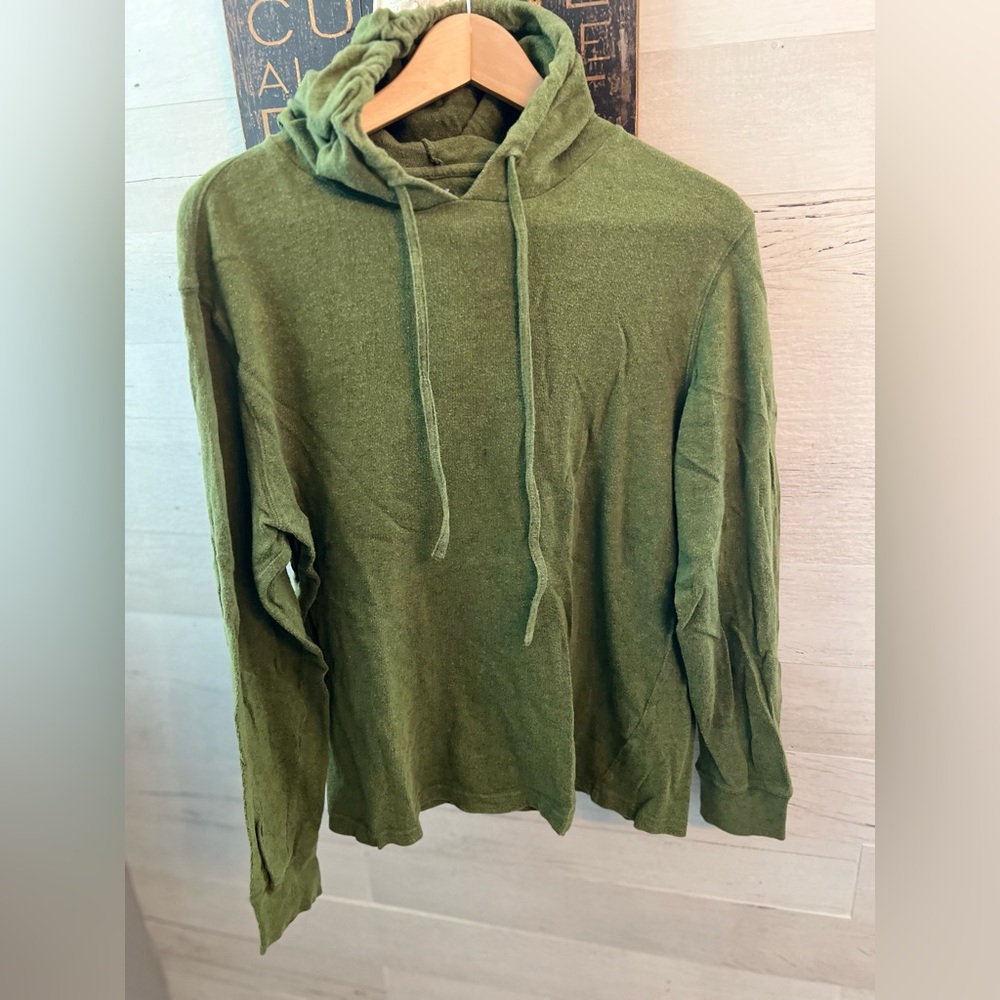 Perry Ellis Olive Knit Hoodie